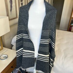 Jcrew Navy and White Striped Shawl / Cape